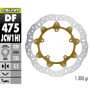Disco de freno delantero Galfer DF475JCW1HI Floatech Racing Kashima 320x5,5 mm