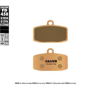 Pastillas de freno Galfer FD458G1396 sinterizadas off-road para pit bike y minimoto