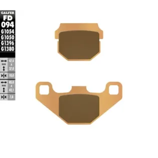 Pastillas de freno Galfer FD094G1396 sinterizadas off-road para moto y pit bike