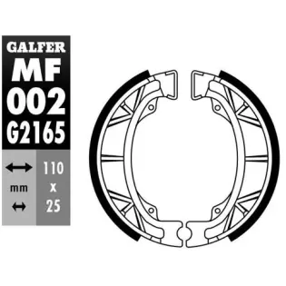 Zapatas de freno Galfer MF002G2165 para tambor Honda y Peugeot