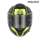 Casco integral moto Acerbis Tarmak-X fibra ECE 22.06 color gris y amarillo - 0027315 