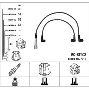 NGK 7313 Juego de cables de encendido