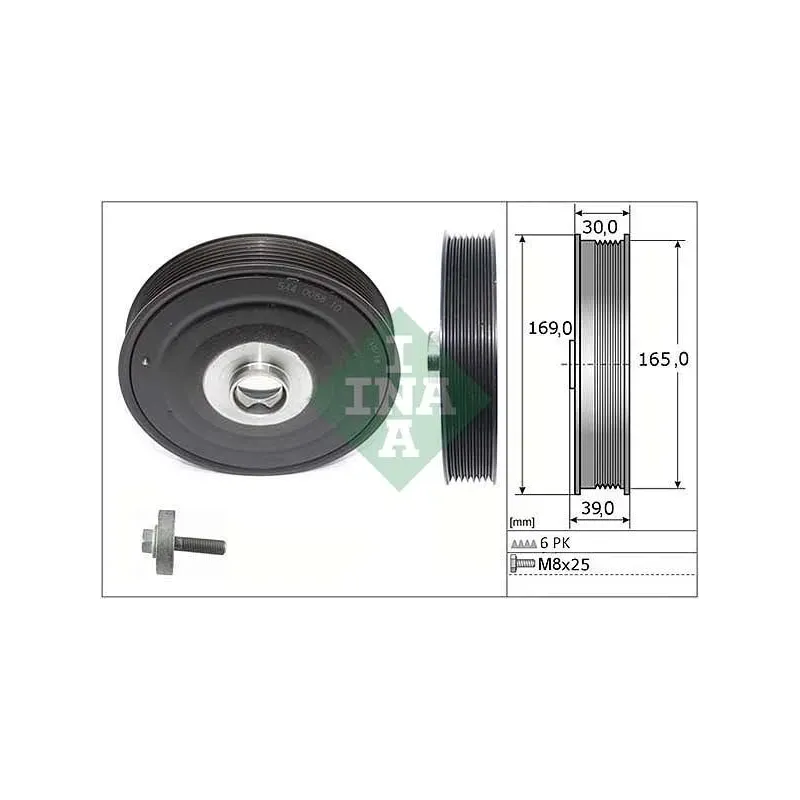 Schaeffler INA 544 0088 20 Polea, cigüeñal