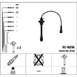 NGK 4104 Juego de cables de encendido