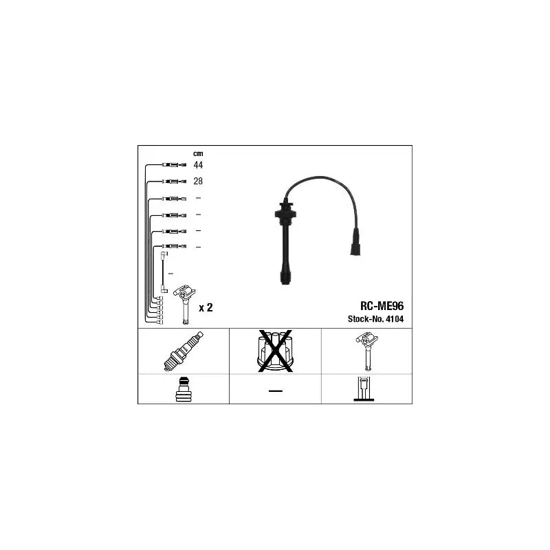 NGK 4104 Juego de cables de encendido