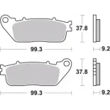 Pastillas de freno moto Brembo orgánicas 07HO13CC