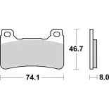 Pastillas de freno moto Brembo sinterizadas 07HO50LA