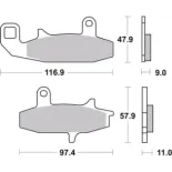 Pastillas de freno moto Brembo orgánicas 07SU15TT