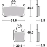 Pastillas de freno moto Brembo de carbono 07YA46RC