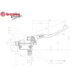 Bomba de freno delantero Brembo PS 11 10462082 maneta fija con depósito para moto