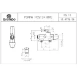 Bomba de freno trasero Brembo PS 11 Titaium 10477658