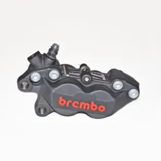 Pinza de Freno Delantera Izquierda Brembo Racing P4-40C Negra Logo Rojo 20516578