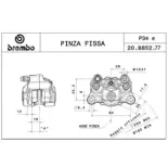 Pinza de Freno Trasera Derecha Brembo P34C – color Titanio – Ref. 20B85277
