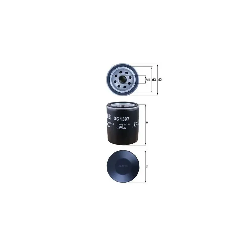 MAHLE OC 1397 Filtro de aceite