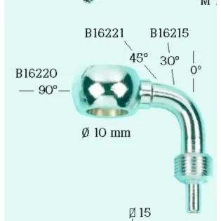 Banjo de moto 45º recuperable FrenTubo B16221