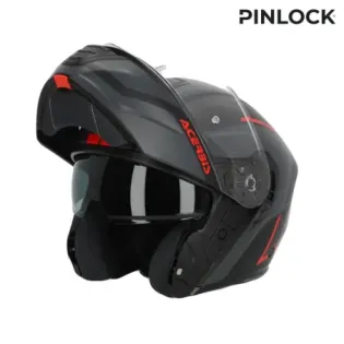 Casco modular Acerbis TDC gris y negro talla L - 0025313.293