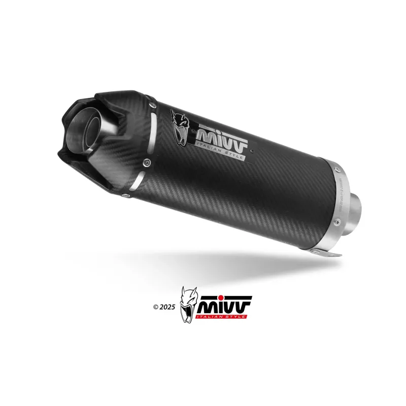 Escape completo MIVV 3x1 AK-1 CARBON Tapa Carbono YAMAHA MT-09/SP FZ-09 2024-26/R9 2025-26
