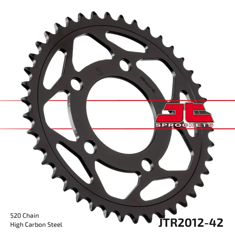 Corona moto JT Sprockets de acero de 42 dientes JTR2012.42