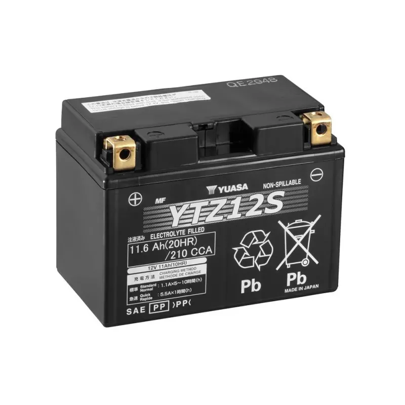 Batería para motocicleta Yuasa MF 11.6Ah WC - YTZ12S