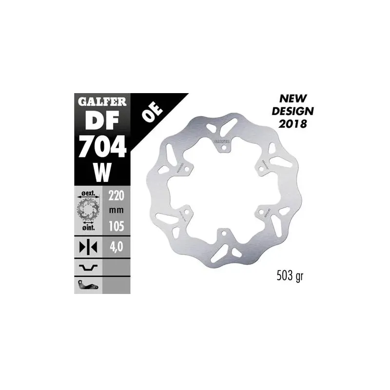 Disco freno moto Galfer Wave fijo 220x4mm DF704W Delantero / trasero 