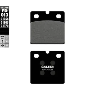 Pastillas de freno Galfer FD013G1054 semimetálicas delanteras para moto 