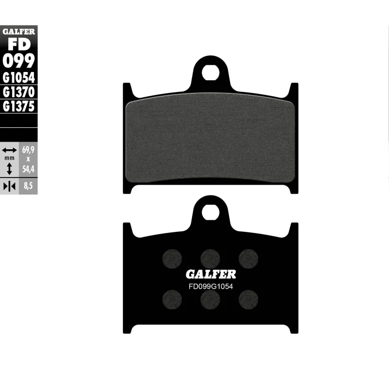 Pastillas de freno moto Galfer semi metal FD099G10