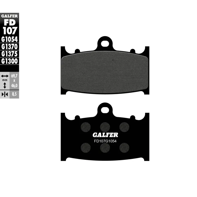 Pastillas de freno moto Galfer semi metal FD107G10