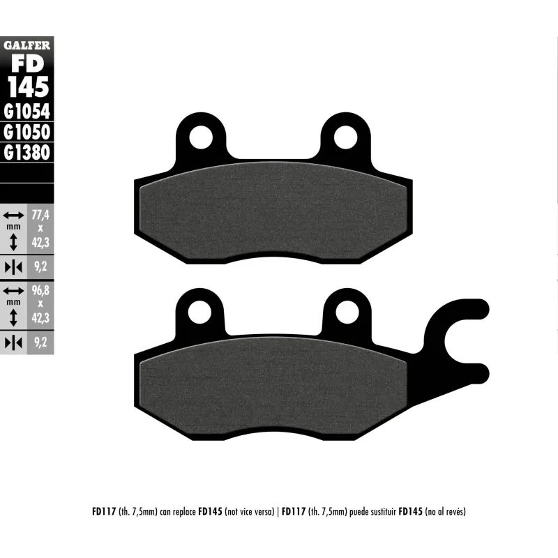 Pastillas de freno moto Galfer Scooter FD145G1050
