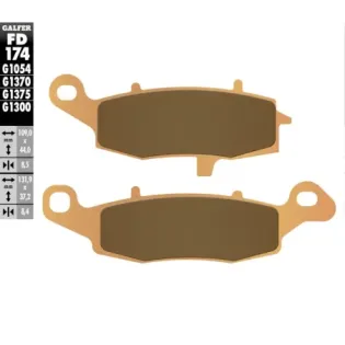 Pastillas de freno moto Galfer Sinter Street FD174G1370 delantero izquierda