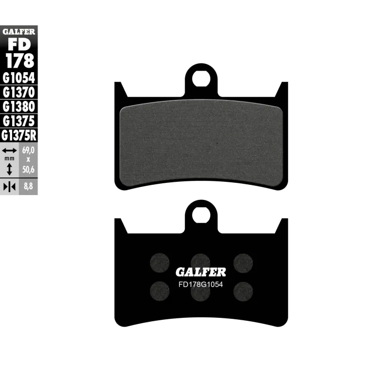 Pastillas de freno moto Galfer semi metal FD178G10