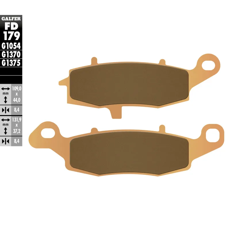 Pastillas de freno moto Galfer sinter street FD174G11370 delantero derecha