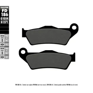 Pastillas de freno moto Galfer semi metal FD186G10