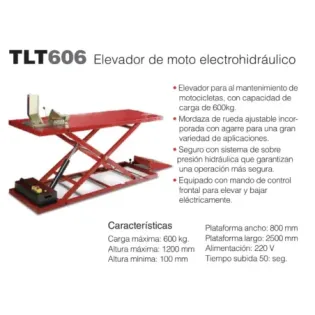 Elevador Electrohidráulico para Motos Launch TLT606 – 600 kg