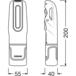 Lámpara de inspección LED OSRAM LEDIL402 LEDinspect MAX500 recargable con luz UV 500 lm