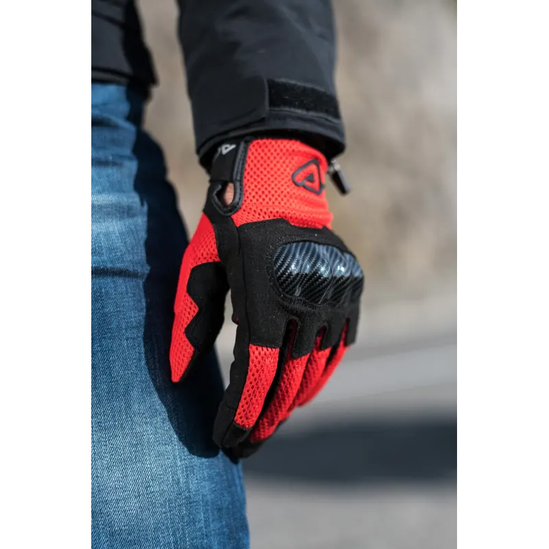 guantes acerbis ramsey my vented negro y rojo 0023478 110