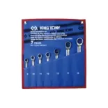 Juego de 7 llaves rápidas reversibles métricas con tope King Tony 122A07MRN01