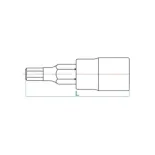Vaso con punta hexagonal 3mm y cuadradillo de 1/4 pulgadas King Tony 203503