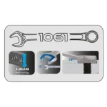 Llave mixta larga 17 mm King Tony 106117 72 dientes DIN 3113