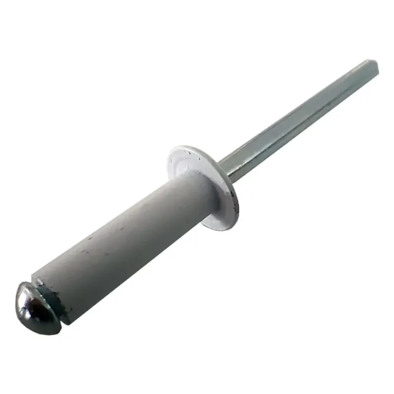 Remache para matriculas blanco 4,8x16  cabeza 9,5mm