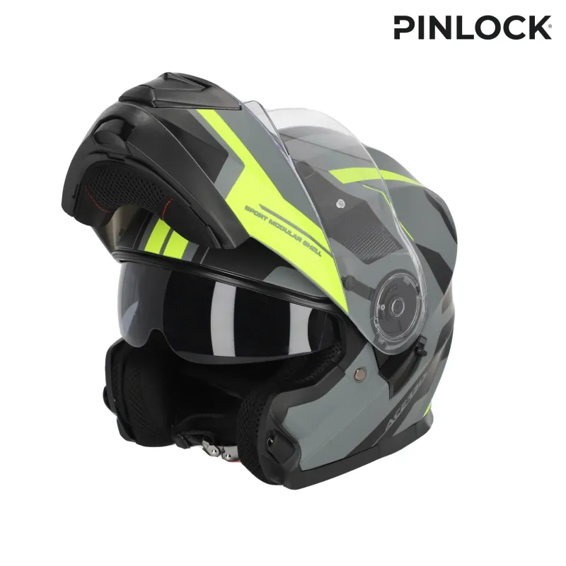 Casco Acerbis Serel 22-06 negro y amarillo Talla M