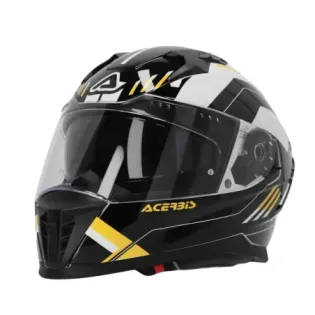 Casco integral Acerbis Homologación 22-06 negro y amarillo 0026016.318 talla S