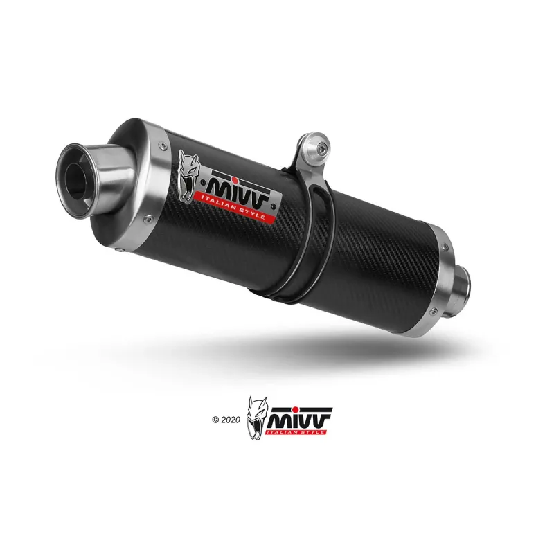 Silencioso MIVV Oval Carbono Aprilia RSV 1000 1998-03 A.001.LE