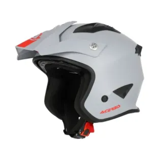 Casco Acerbis Jet Aria 22-06 color gris claro mate 0025055.076