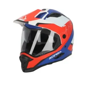 Casco Acerbis Reactive 22-06 blanco, azul y rojo 0025312.034