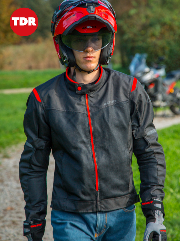 Mejor chaqueta Chaqueta Acerbis CE Ramsey Vented 2.0 color rojo y negro