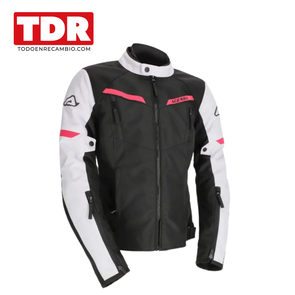 Chaqueta Acerbis CE X-Street Lady negra y rosa