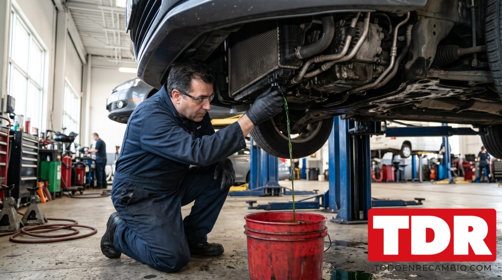 Tutorial paso a paso para cambiar el liquido refrigerante del coche: como vaciarlo, rellenarlo con el tipo correcto y purgar el circuito de refrigeracion