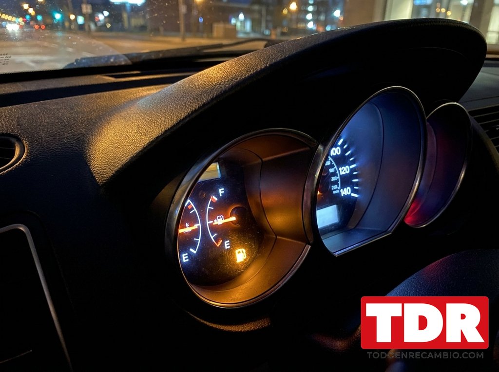 Cuadro de instrumentos con el indicador de nivel de combustible