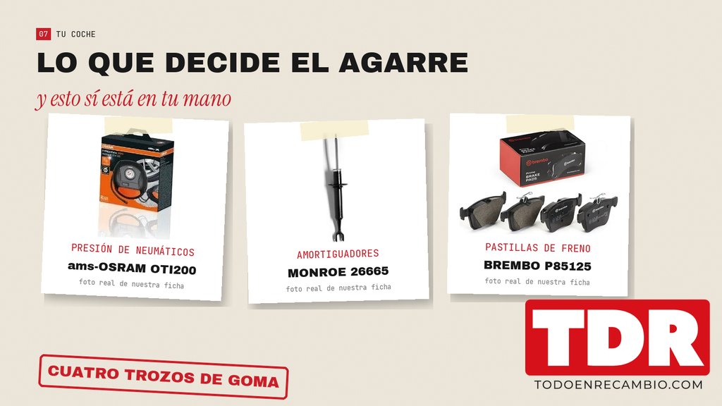 Medidor de presión ams-OSRAM OTI200, amortiguador MONROE 26665 y pastillas de freno BREMBO P85125