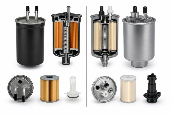 Comparativa de filtros de combustible para coche de gasolina y diésel